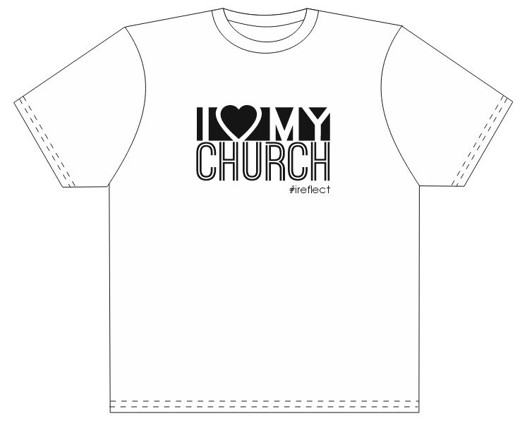 iLove T-Shirt White &amp; Black Print