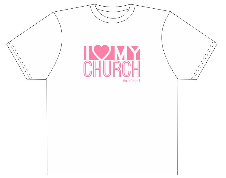 iLove T-Shirt White &amp; Pink Print