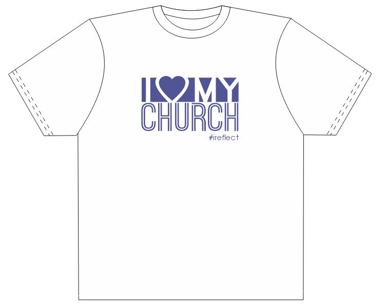 iLove T-Shirt White &amp; Purple Print