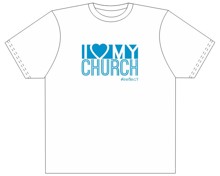 iLove T-Shirt White &amp; Blue Print KIDS
