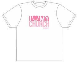 iLove T-Shirt White &amp; Pink Print