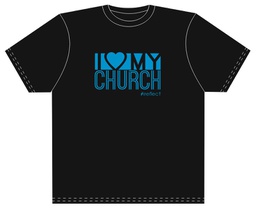 iLove T-Shirt Black &amp; Blue Print