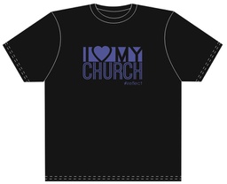 iLove T-Shirt Black &amp; Purple Print