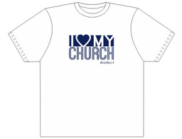 iLove T-Shirt White &amp; Dark Blue Print KIDS